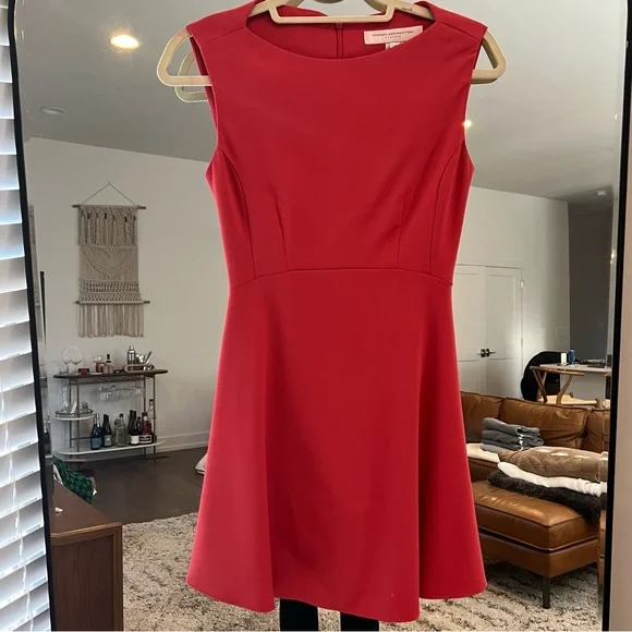 chinese dress ladies French Connection Cotton Sateen Midi Dress- Marine ***FINAL SALE***  Hand  In Pocket